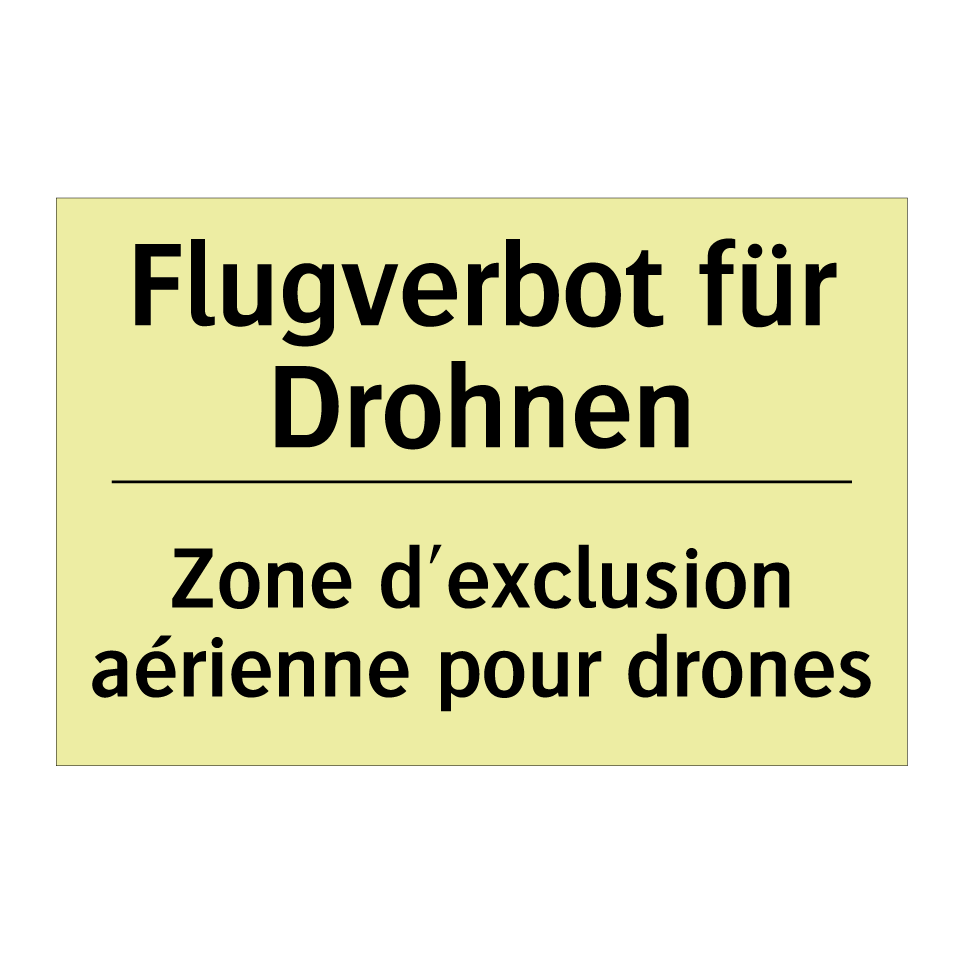 Flugverbot für Drohnen - Zone d'exclusion aérienne pour /.../