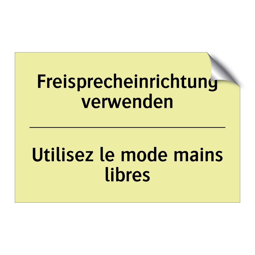 Freisprecheinrichtung verwenden /.../ - Utilisez le mode mains libres
