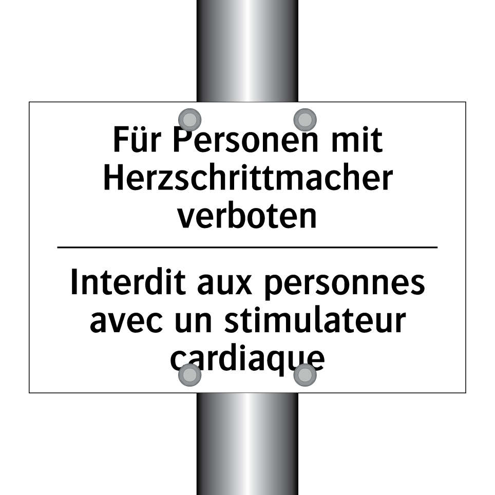 Für Personen mit Herzschrittmacher /.../ - Interdit aux personnes avec un /.../