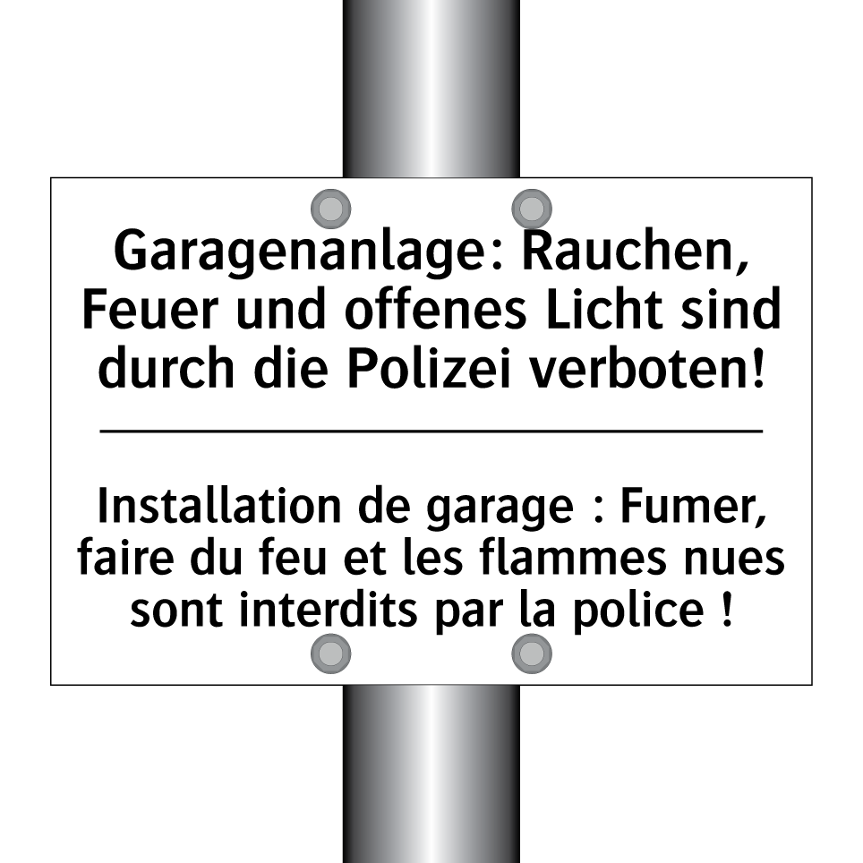 Garagenanlage: Rauchen, Feuer /.../ - Installation de garage : Fumer, /.../