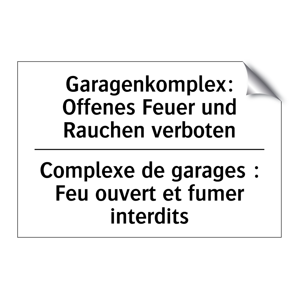 Garagenkomplex: Offenes Feuer /.../ - Complexe de garages : Feu ouvert /.../