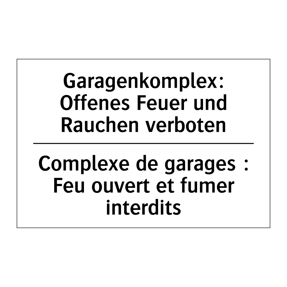 Garagenkomplex: Offenes Feuer /.../ - Complexe de garages : Feu ouvert /.../