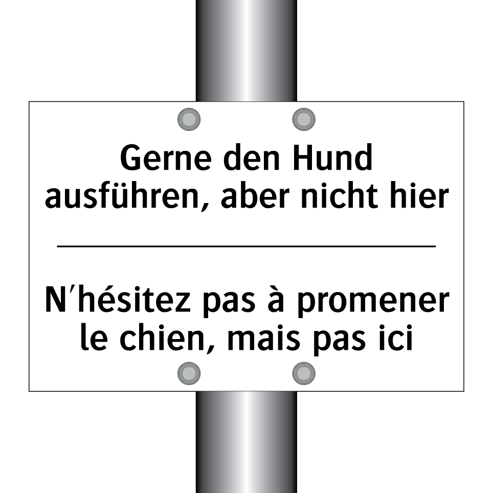 Gerne den Hund ausführen, aber /.../ - N'hésitez pas à promener le chien, /.../