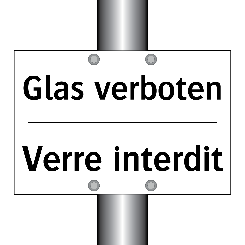 Glas verboten - Verre interdit