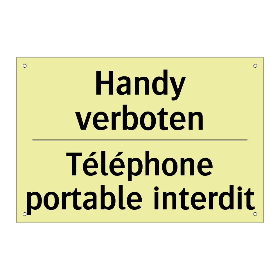 Handy verboten - Téléphone portable interdit
