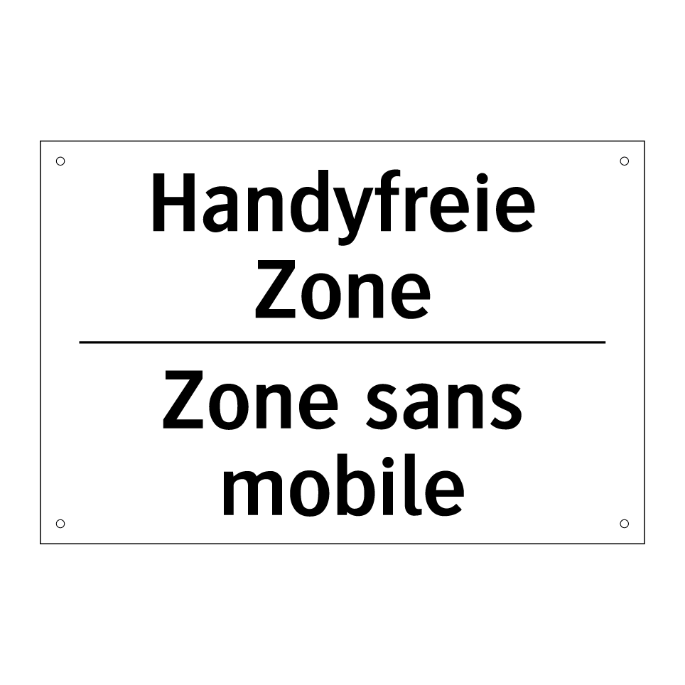 Handyfreie Zone - Zone sans mobile