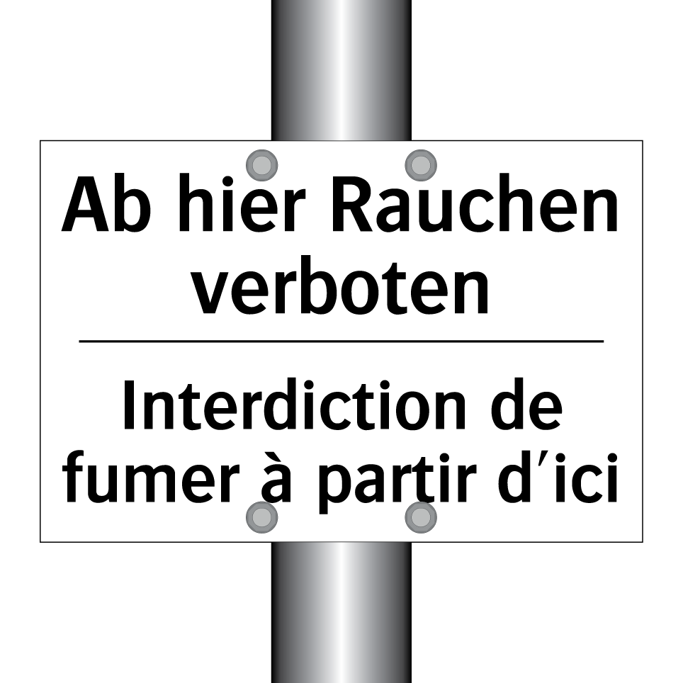 Ab hier Rauchen verboten - Interdiction de fumer à partir /.../