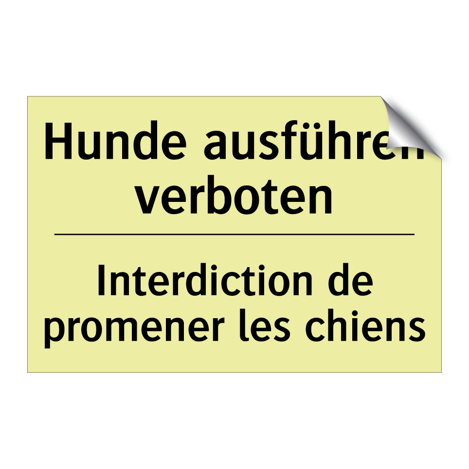 Hunde ausführen verboten - Interdiction de promener les chiens /.../