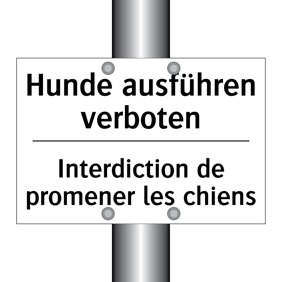 Hunde ausführen verboten - Interdiction de promener les chiens /.../