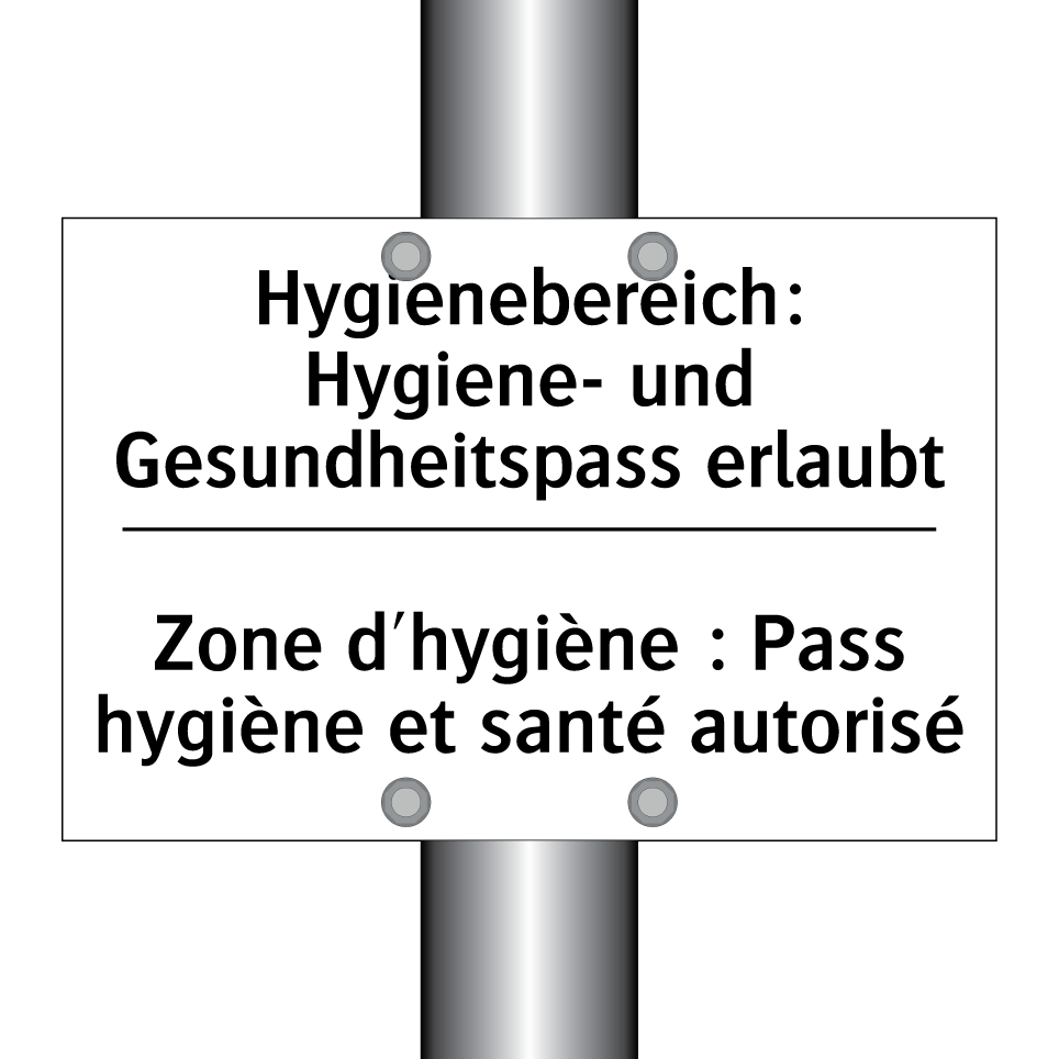 Hygienebereich: Hygiene- und Gesundheitspass /.../ - Zone d'hygiène : Pass hygiène /.../