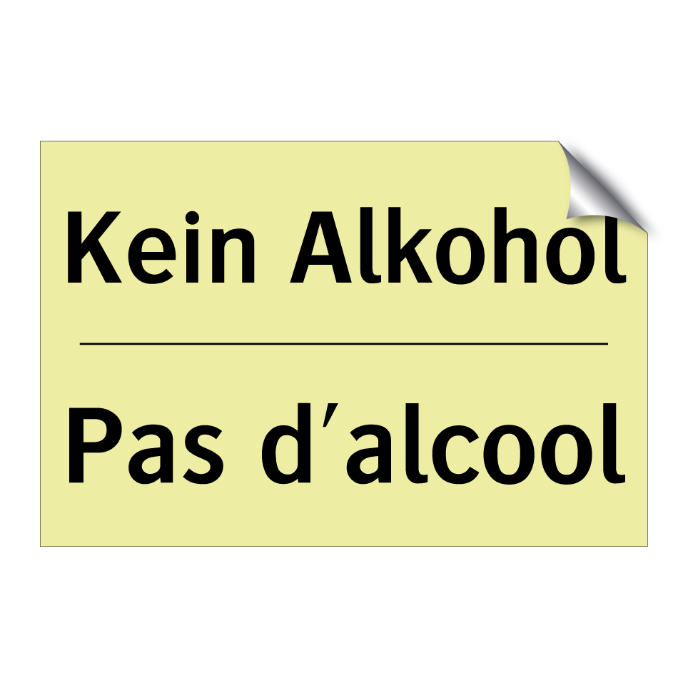 Kein Alkohol - Pas d'alcool