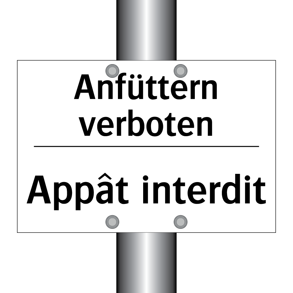 Anfüttern verboten - Appât interdit