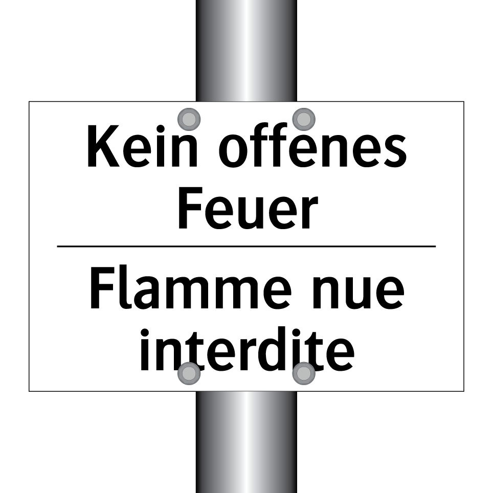Kein offenes Feuer - Flamme nue interdite