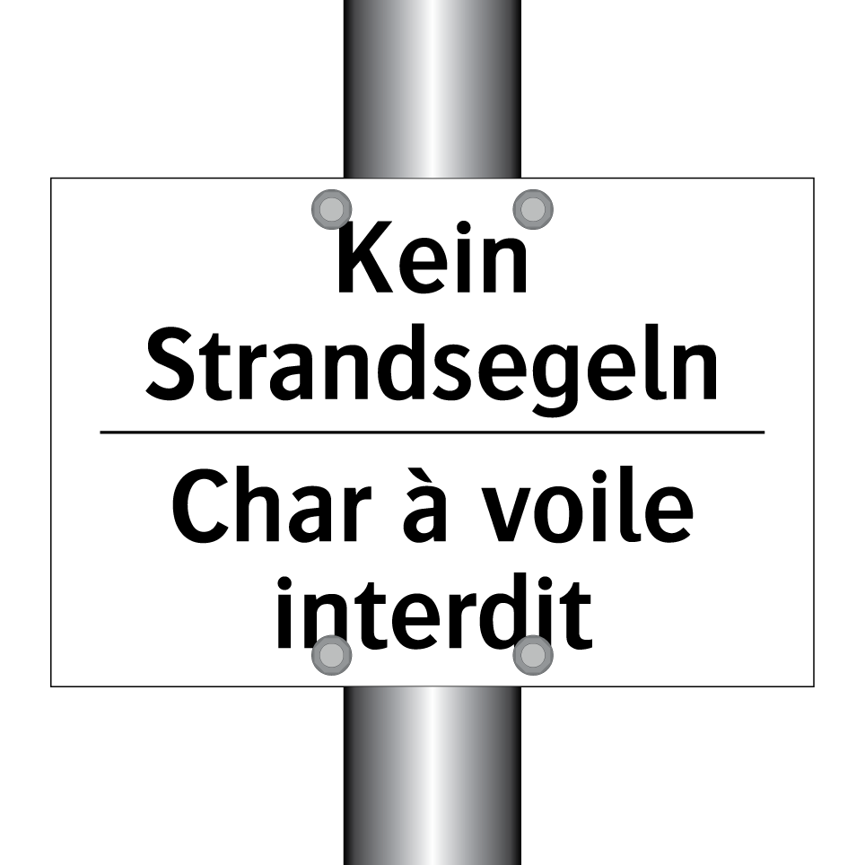 Kein Strandsegeln - Char à voile interdit