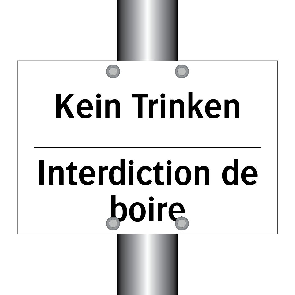 Kein Trinken - Interdiction de boire