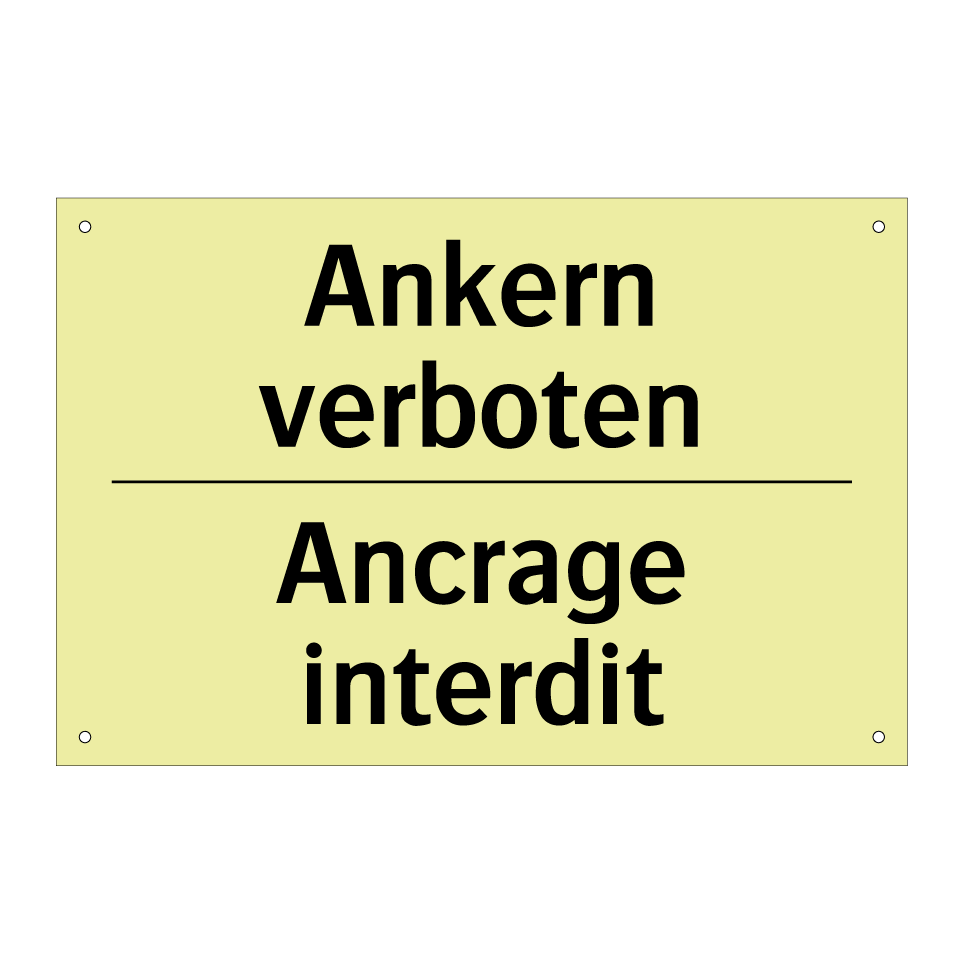 Ankern verboten - Ancrage interdit
