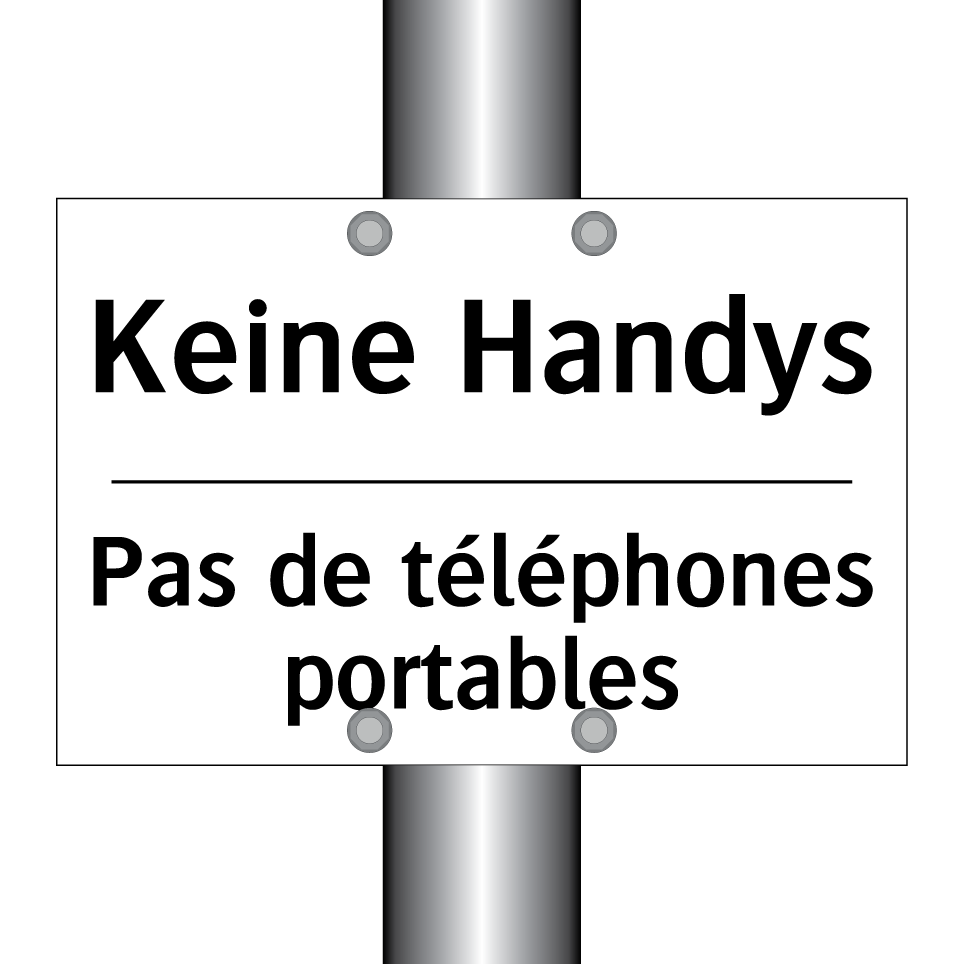 Keine Handys - Pas de téléphones portables