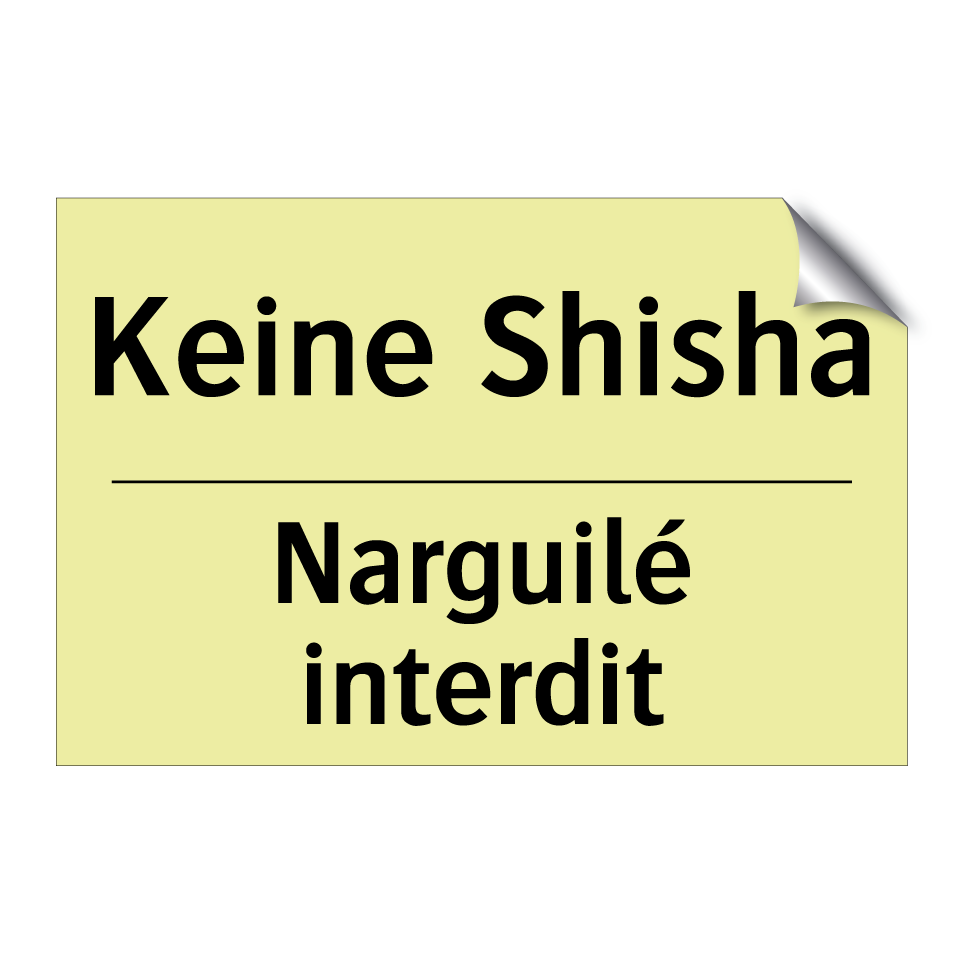 Keine Shisha - Narguilé interdit