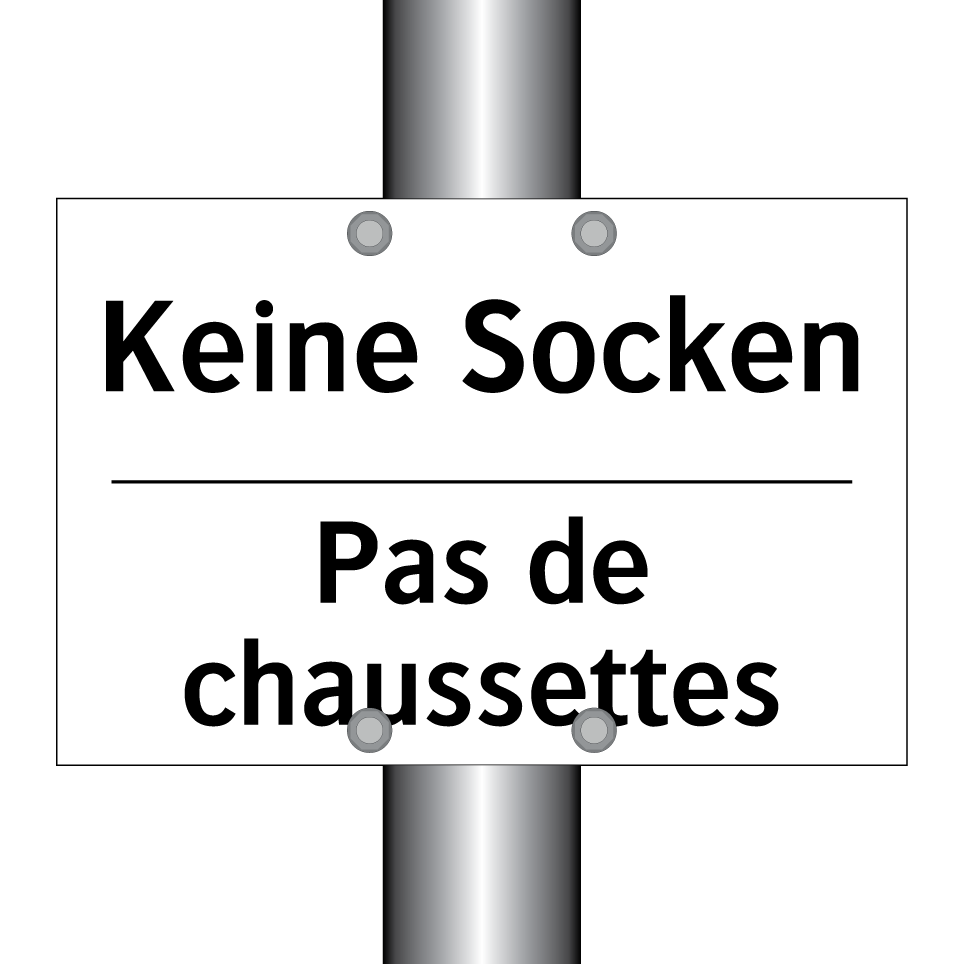 Keine Socken - Pas de chaussettes