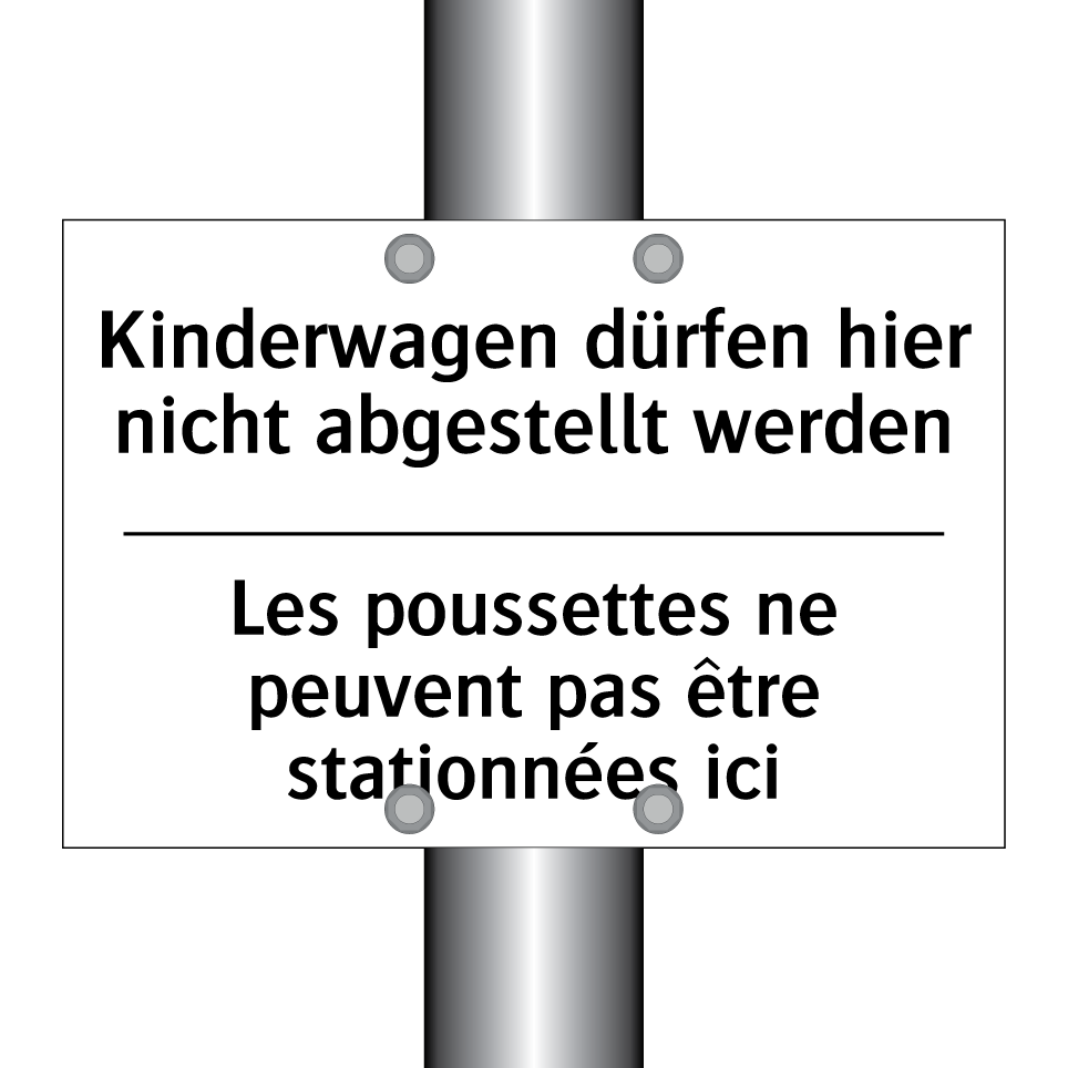 Kinderwagen dürfen hier nicht /.../ - Les poussettes ne peuvent pas /.../