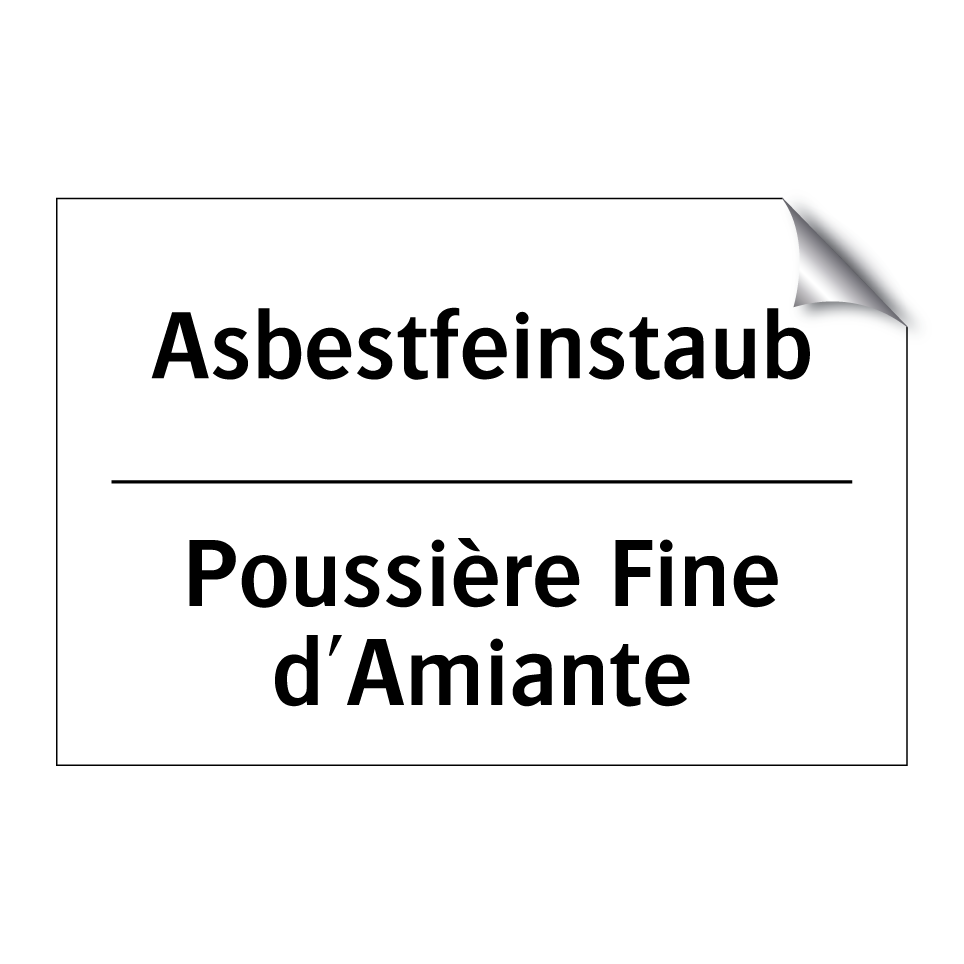 Asbestfeinstaub - Poussière Fine d'Amiante