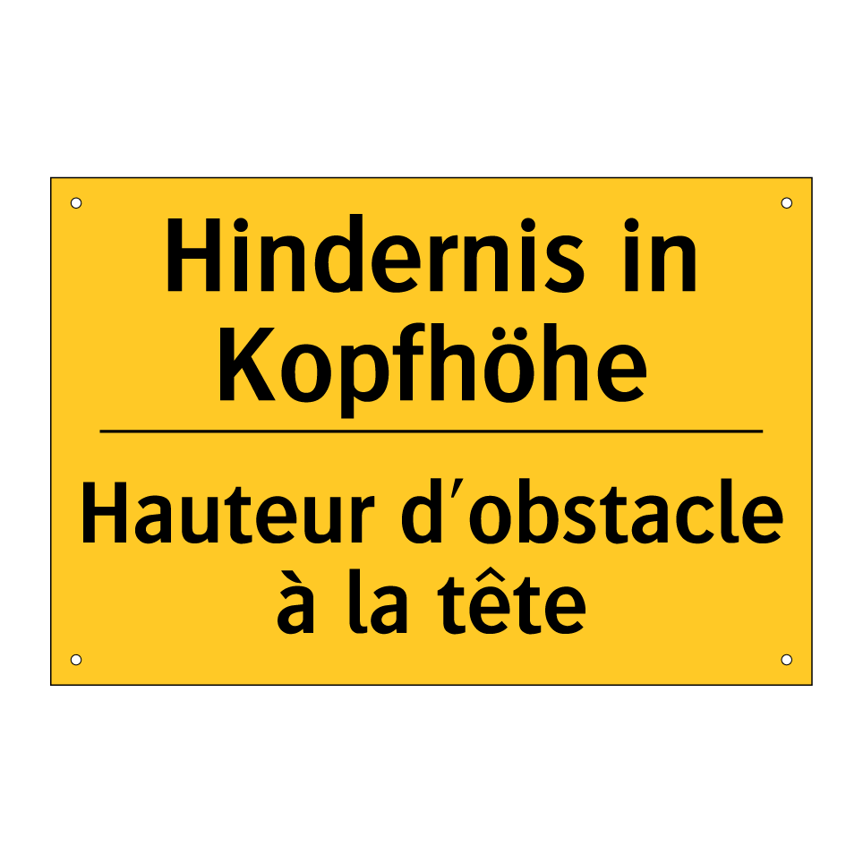 Hindernis in Kopfhöhe - Hauteur d'obstacle à la tête
