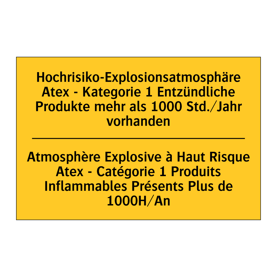 Hochrisiko-Explosionsatmosphäre /.../ - Atmosphère Explosive à Haut Risque /.../