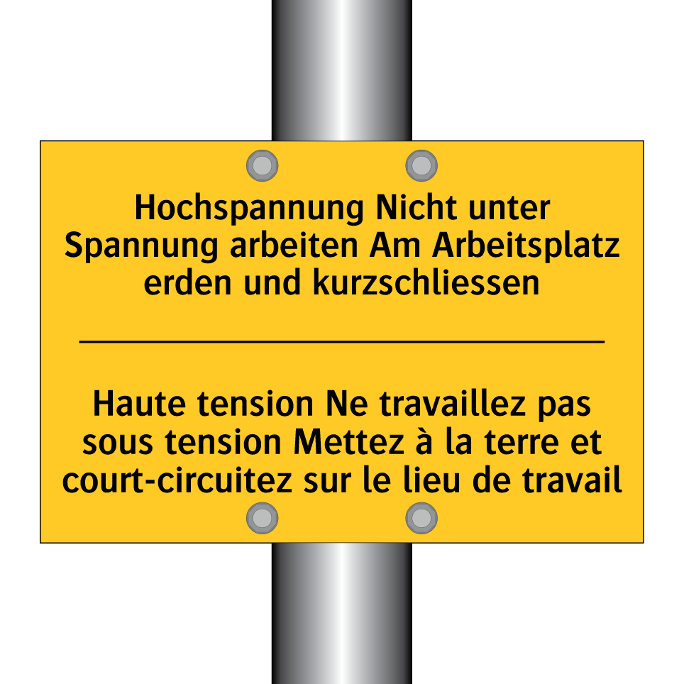 Hochspannung Nicht unter Spannung /.../ - Haute tension Ne travaillez pas /.../