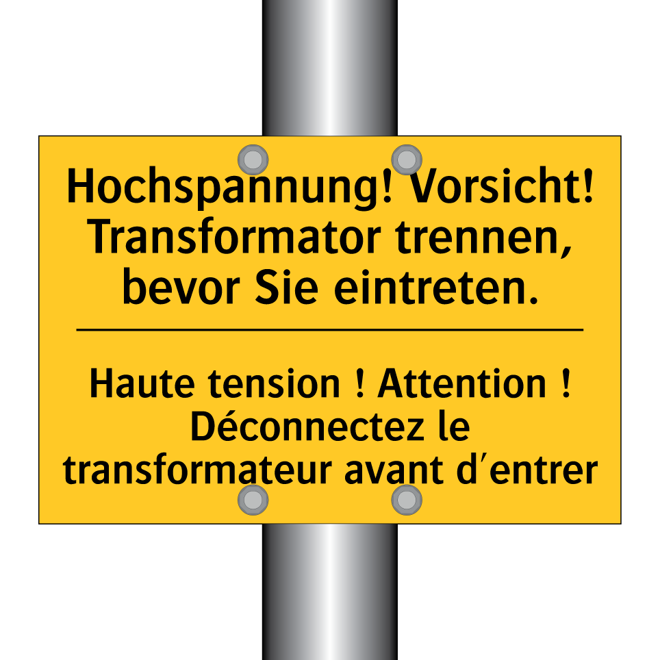 Hochspannung! Vorsicht! Transformator /.../ - Haute tension ! Attention ! Déconnectez /.../