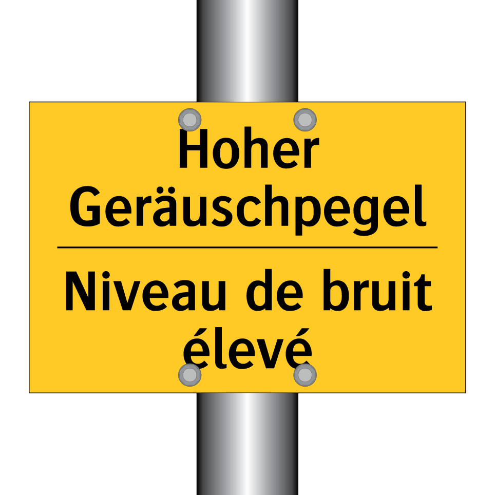 Hoher Geräuschpegel - Niveau de bruit élevé