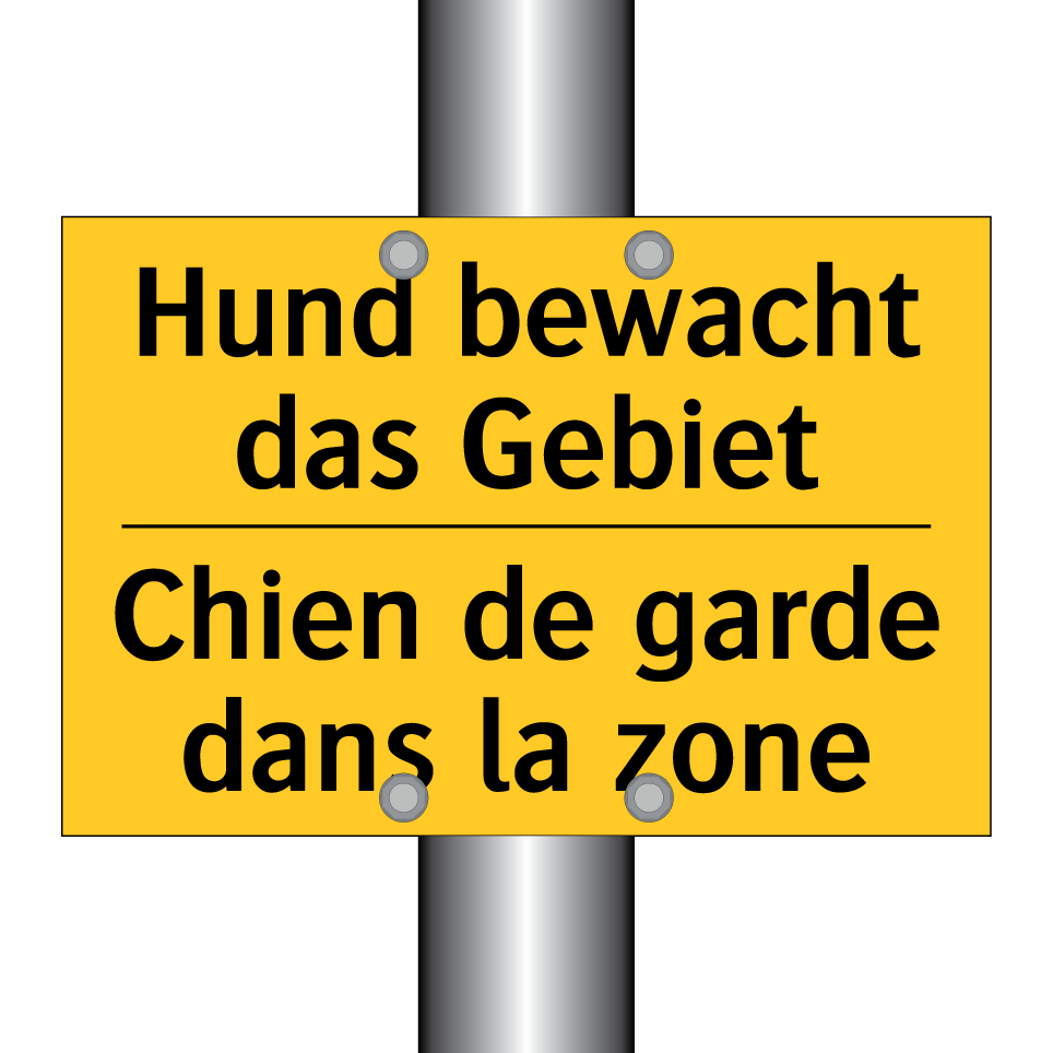 Hund bewacht das Gebiet - Chien de garde dans la zone