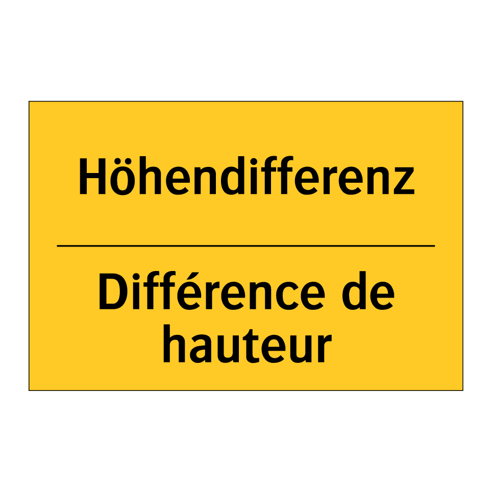 Höhendifferenz - Différence de hauteur