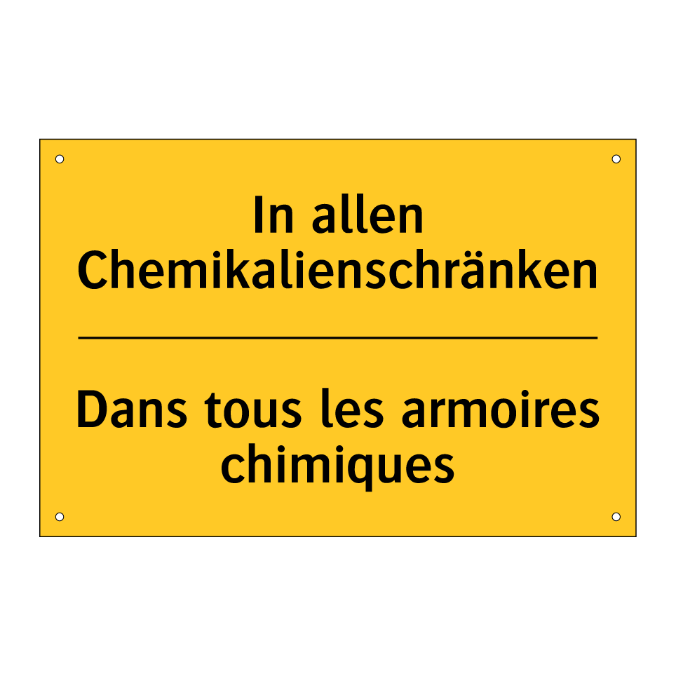 In allen Chemikalienschränken - Dans tous les armoires chimiques /.../