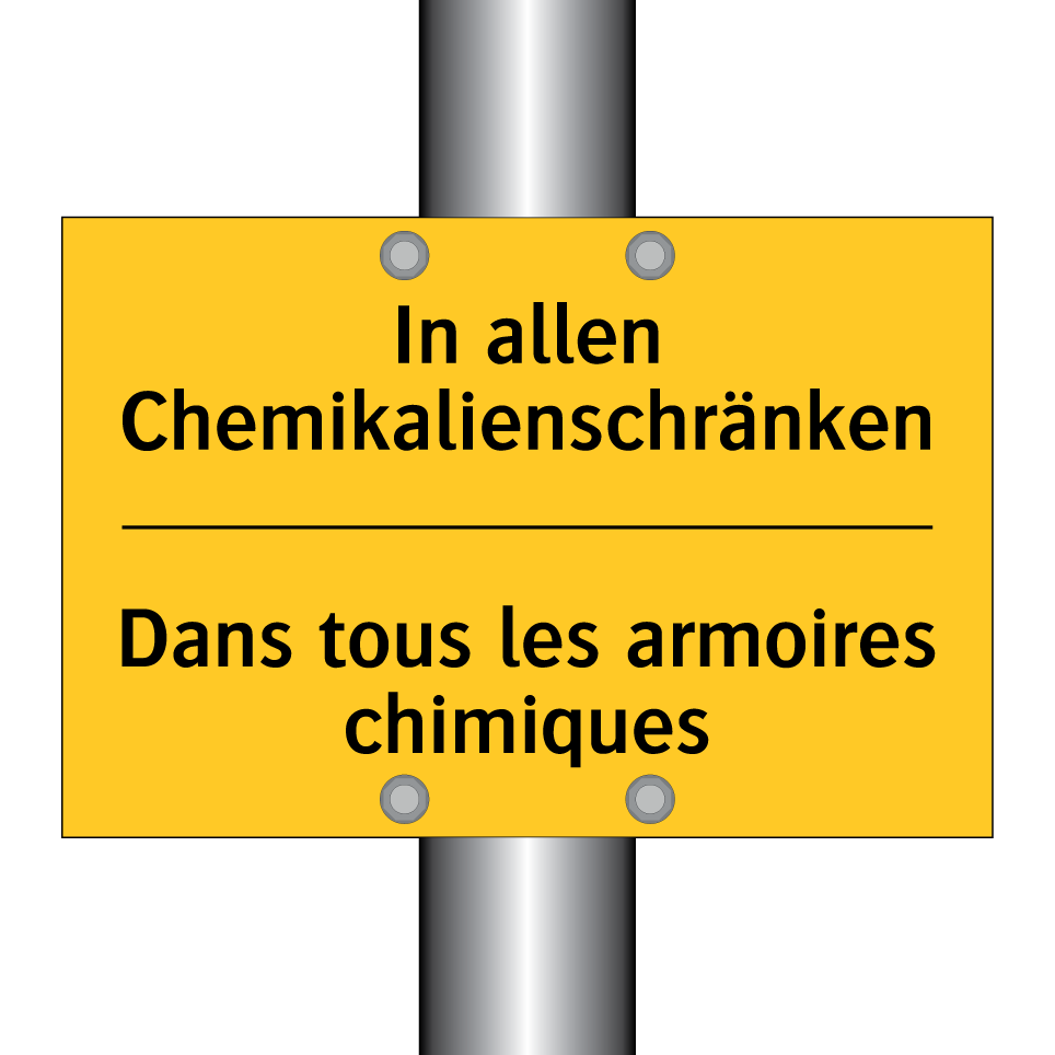 In allen Chemikalienschränken - Dans tous les armoires chimiques /.../