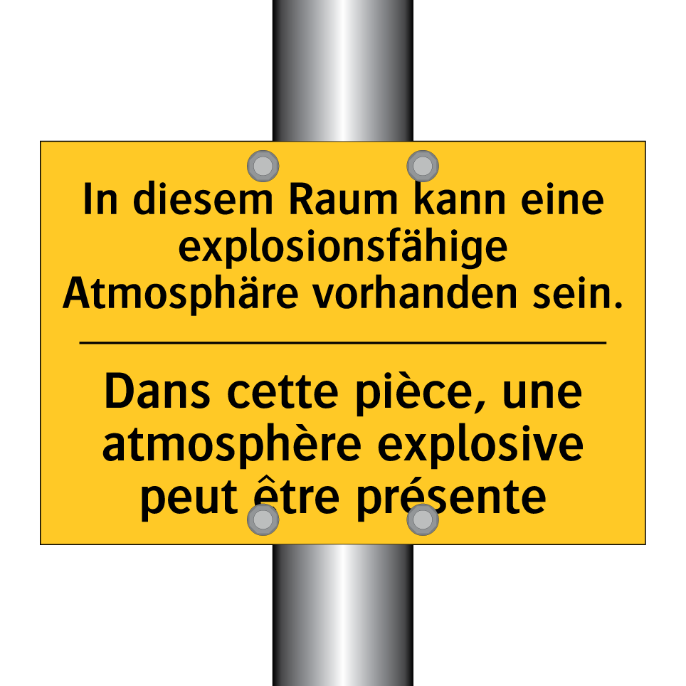 In diesem Raum kann eine explosionsfähige /.../ - Dans cette pièce, une atmosphère /.../