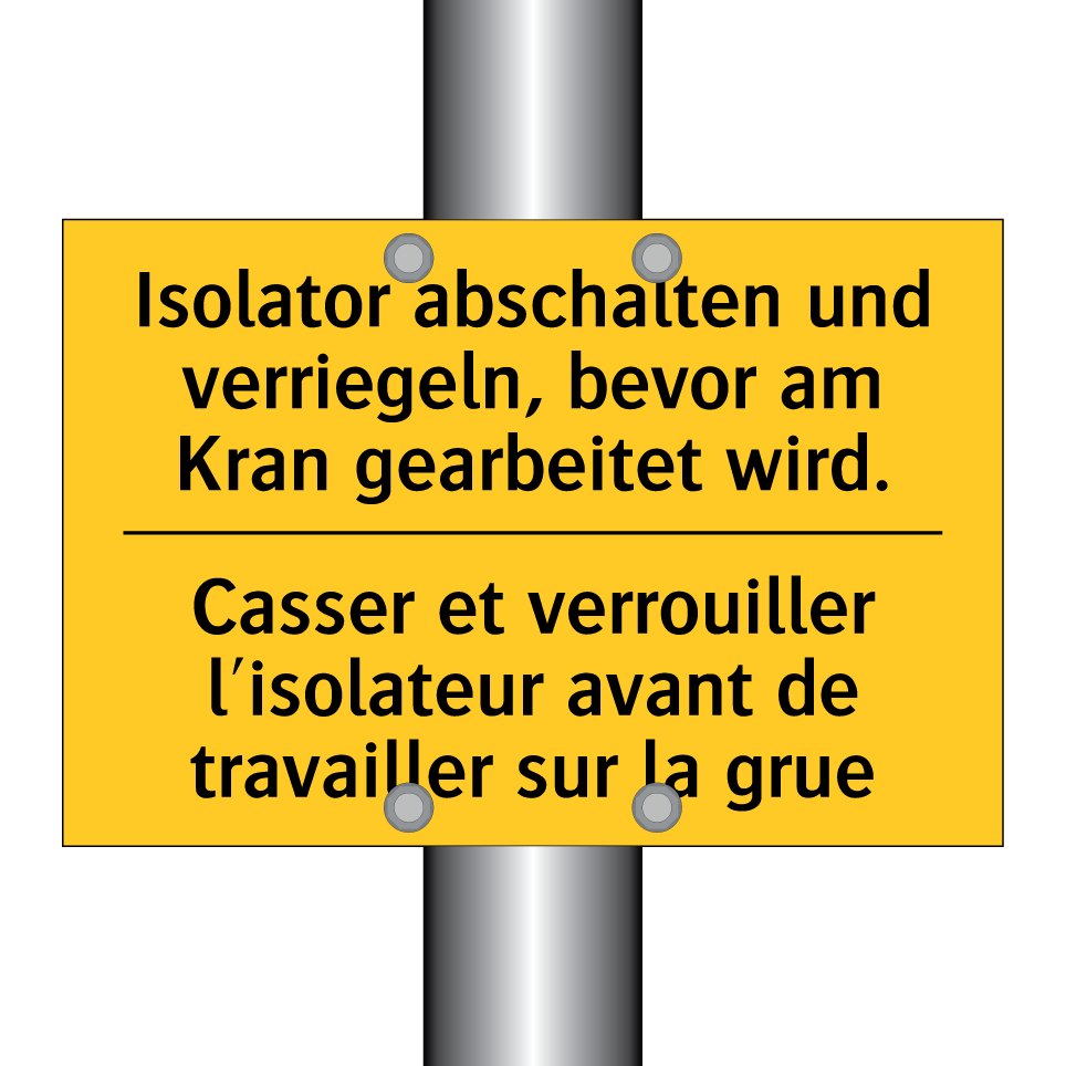 Isolator abschalten und verriegeln, /.../ - Casser et verrouiller l'isolateur /.../