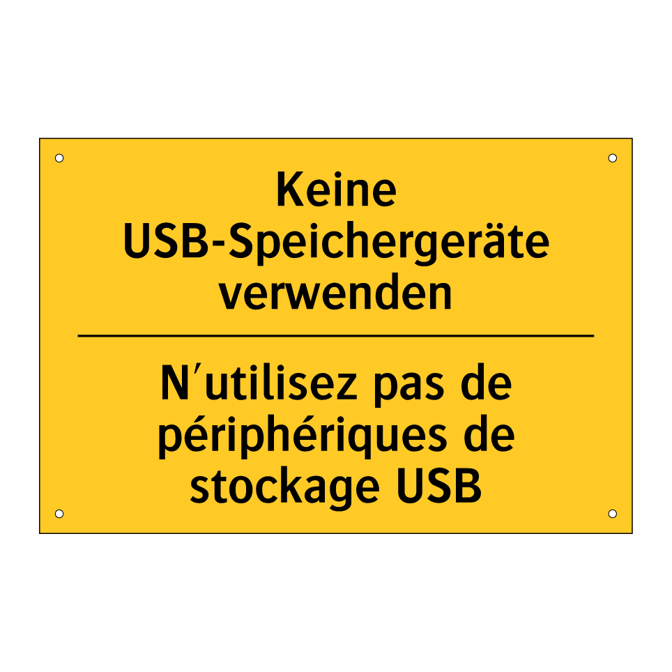 Keine USB-Speichergeräte verwenden /.../ - N'utilisez pas de périphériques /.../