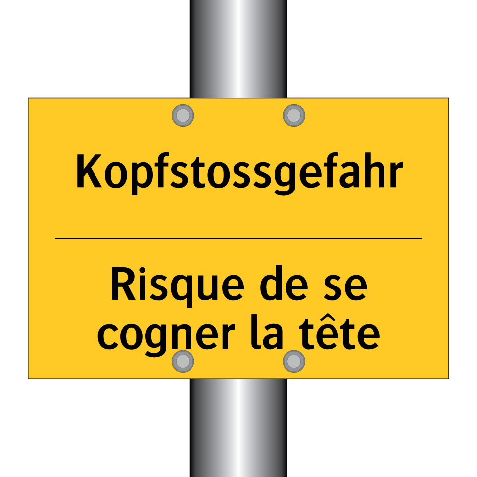 Kopfstossgefahr - Risque de se cogner la tête