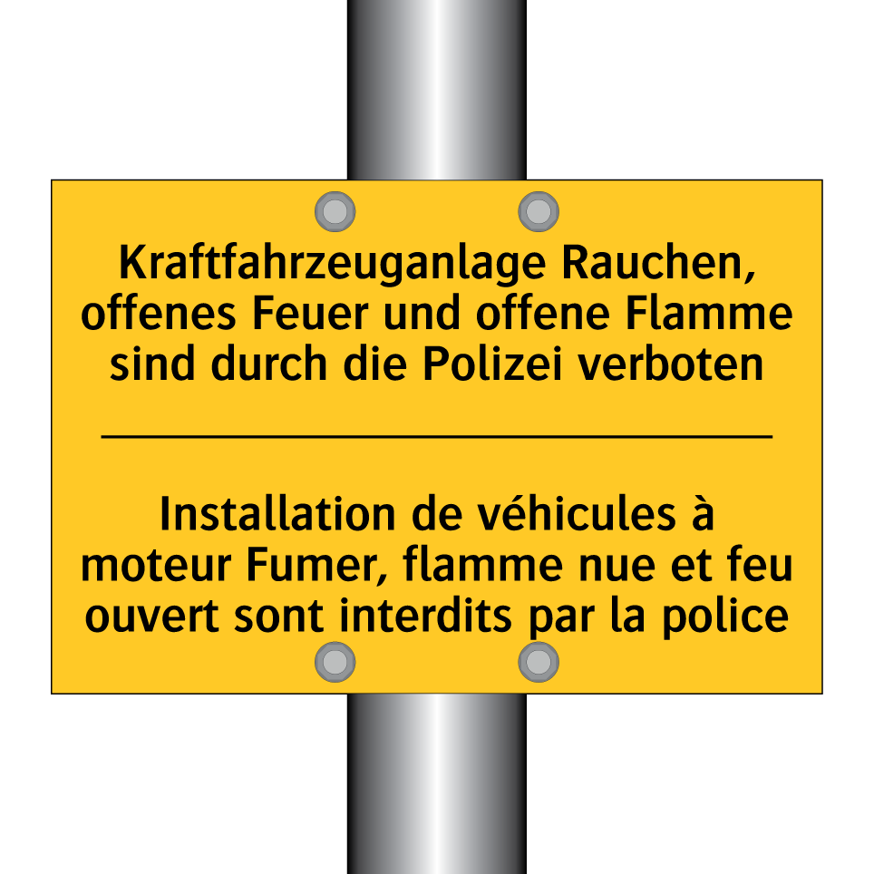 Kraftfahrzeuganlage Rauchen, offenes /.../ - Installation de véhicules à moteur /.../