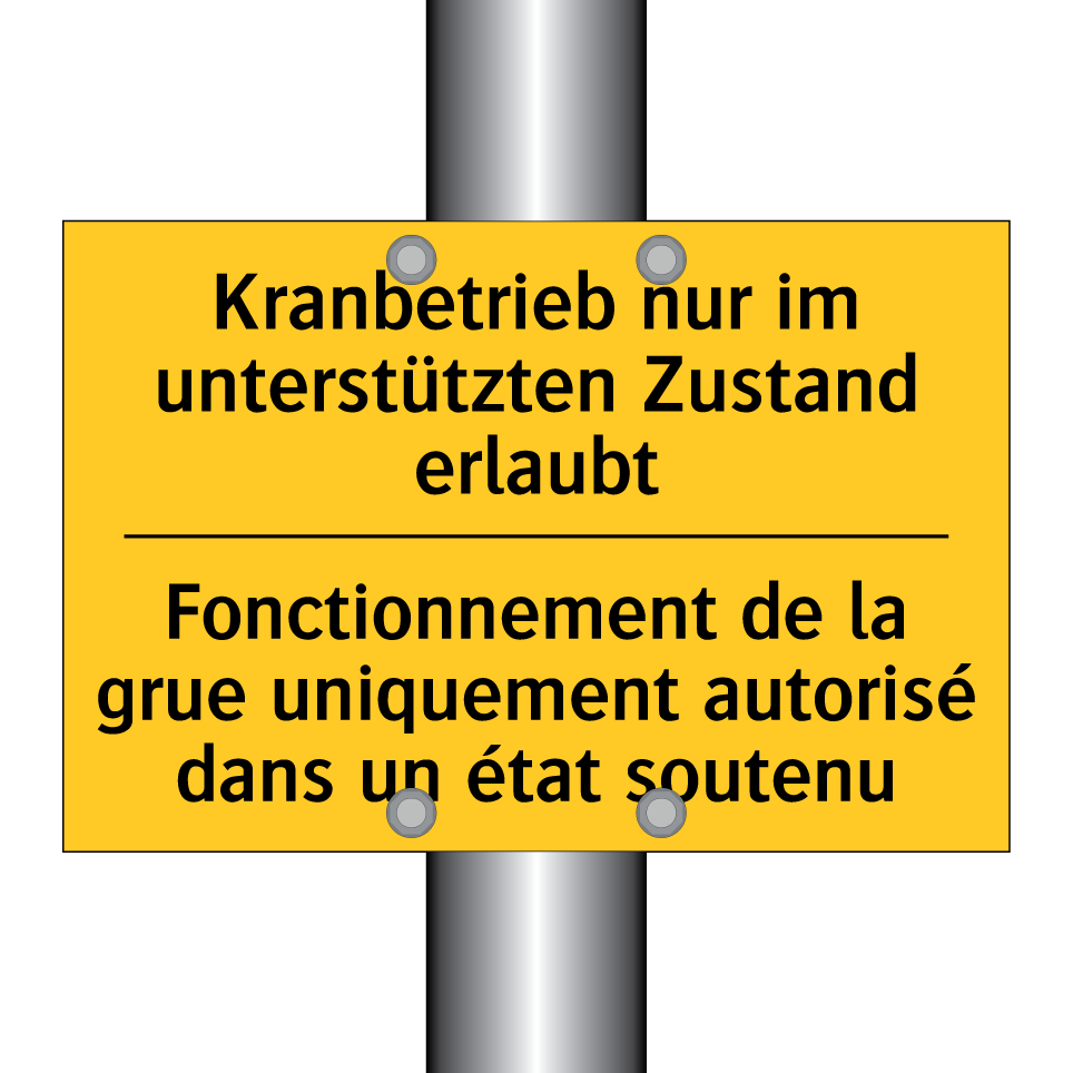 Kranbetrieb nur im unterstützten /.../ - Fonctionnement de la grue uniquement /.../