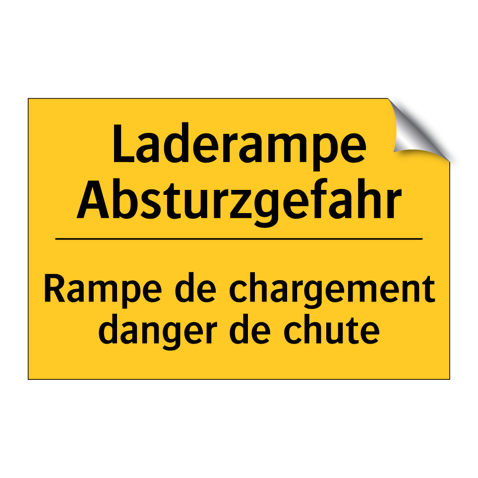 Laderampe Absturzgefahr - Rampe de chargement danger de /.../