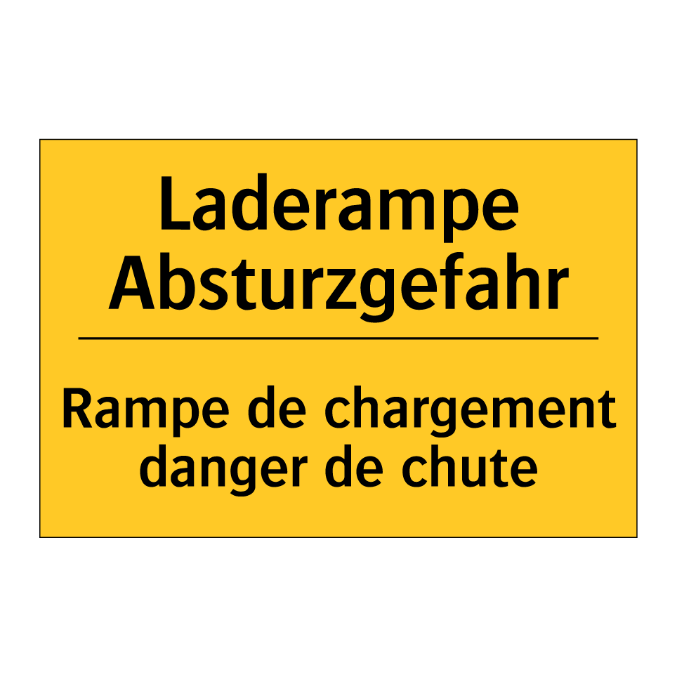 Laderampe Absturzgefahr - Rampe de chargement danger de /.../