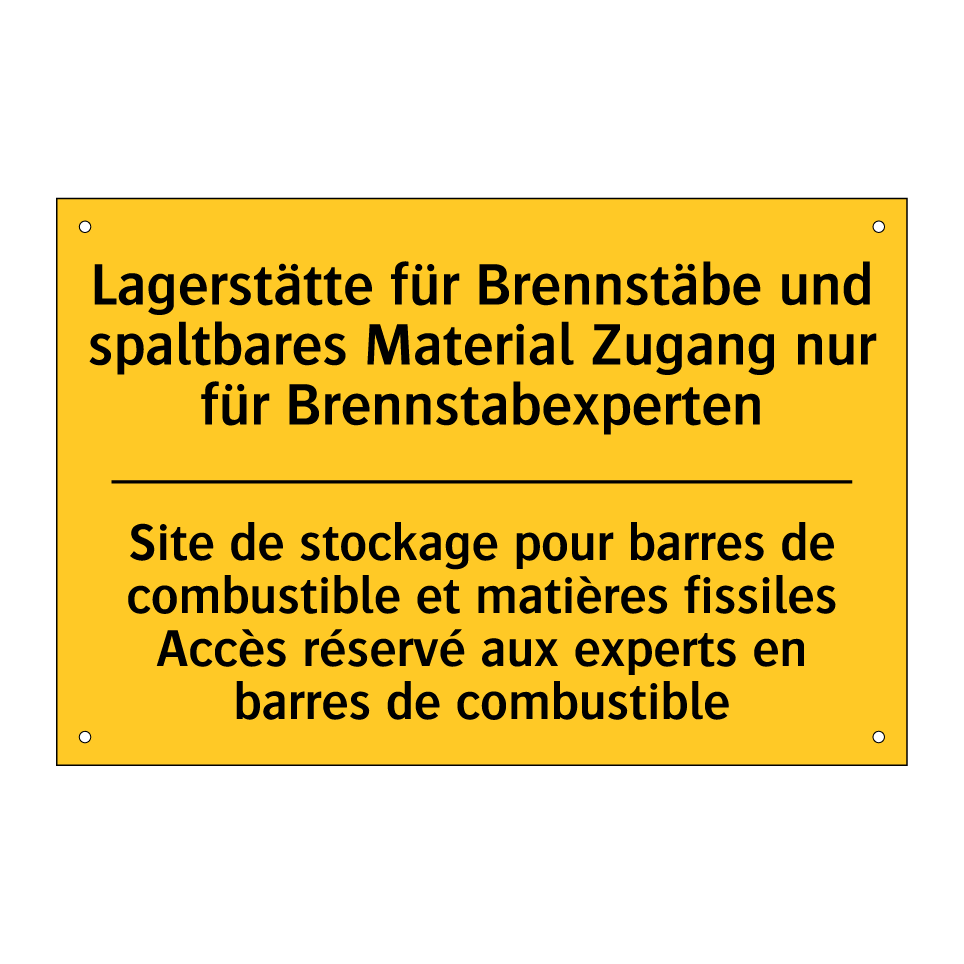 Lagerstätte für Brennstäbe und /.../ - Site de stockage pour barres de /.../