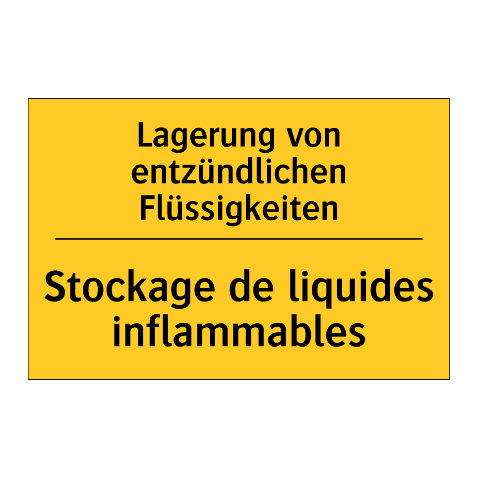 Lagerung von entzündlichen Flüssigkeiten /.../ - Stockage de liquides inflammables /.../