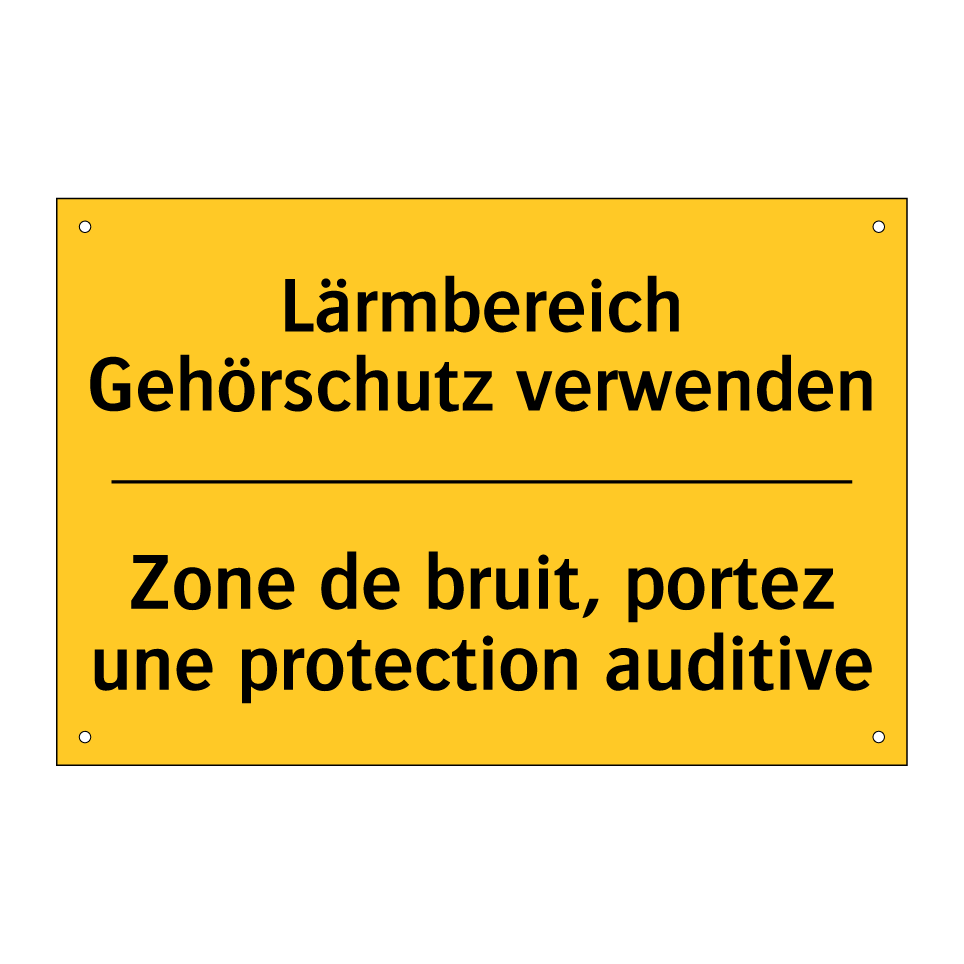 Lärmbereich Gehörschutz verwenden /.../ - Zone de bruit, portez une protection /.../