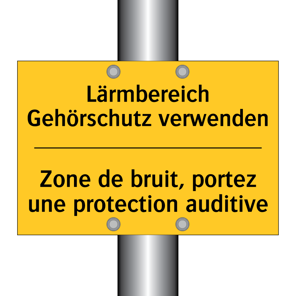 Lärmbereich Gehörschutz verwenden /.../ - Zone de bruit, portez une protection /.../