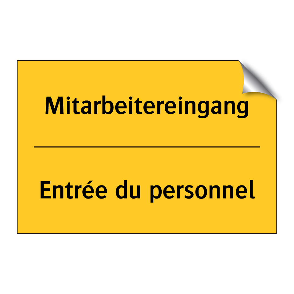 Mitarbeitereingang - Entrée du personnel