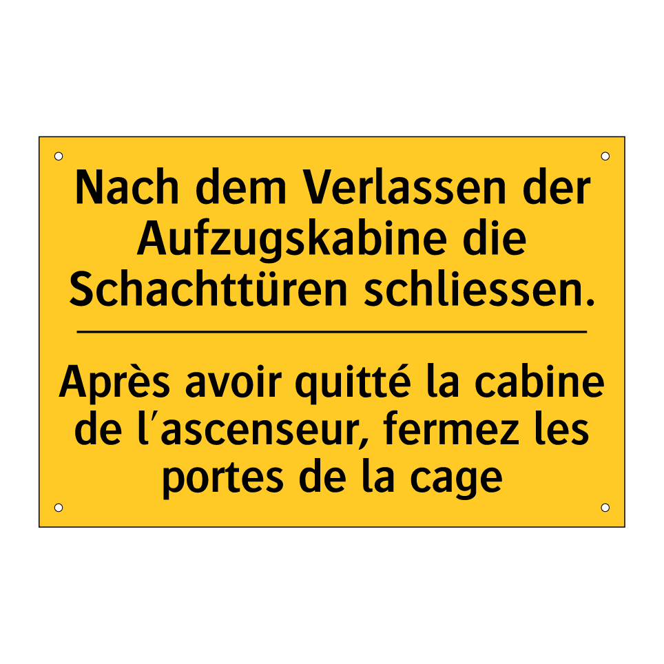 Nach dem Verlassen der Aufzugskabine /.../ - Après avoir quitté la cabine de /.../