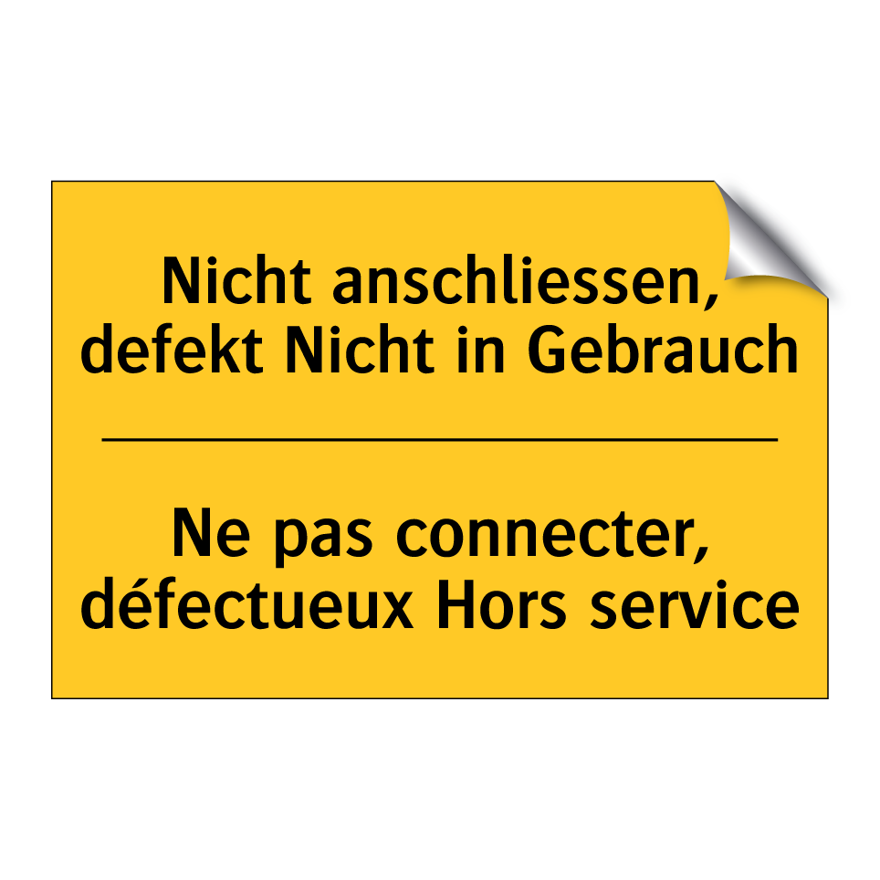 Nicht anschliessen, defekt Nicht /.../ - Ne pas connecter, défectueux Hors /.../
