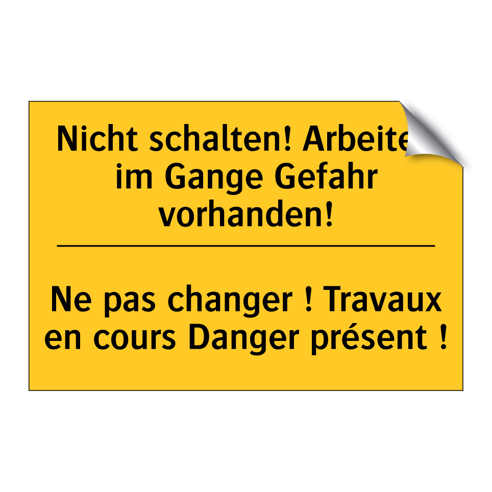 Nicht schalten! Arbeiten im Gange /.../ - Ne pas changer ! Travaux en cours /.../